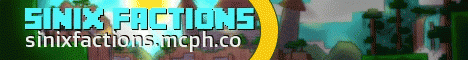 Sinix Factions minecraft server banner