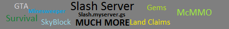 Slash minecraft server banner