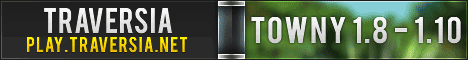 Traveria minecraft server banner