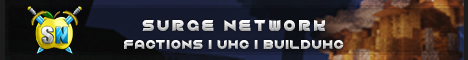 Surge Network minecraft server banner