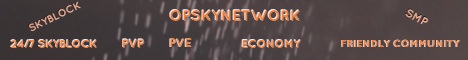 OPSkyNetwork minecraft server banner