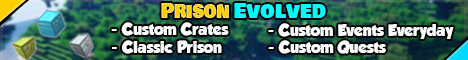 PrisonEvolved minecraft server banner