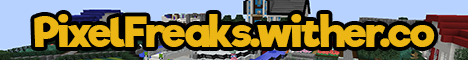 Pixel Freaks minecraft server banner