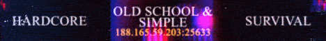 Old Shcool & Simple minecraft server banner