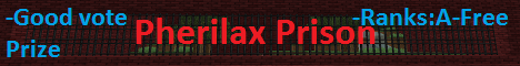 Pherilax Prison minecraft server banner