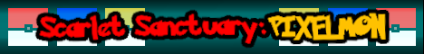 Scarlet Sanctuary: Pixelmon minecraft server banner