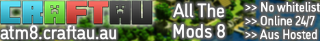 CraftAU - All The Mods 8 minecraft server banner