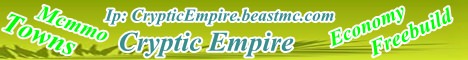 CrypticEmpire minecraft server banner