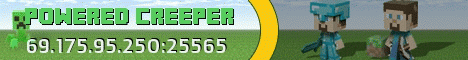 Powered Creeper minecraft server banner