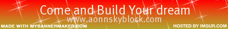 Aonn Skyblock minecraft server banner