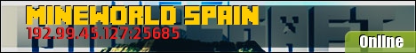 Mine World Spain minecraft server banner
