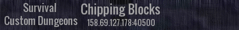 Chipping Blocks minecraft server banner