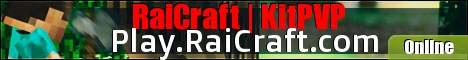 RaiCraft | KitPVP minecraft server banner