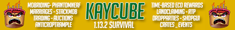Kaycube Survival minecraft server banner