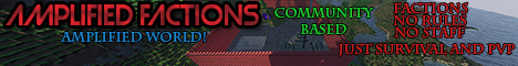 Amplified Factions minecraft server banner