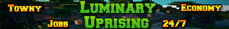 LuminaryUprising minecraft server banner