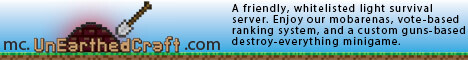 UnearthedCraft minecraft server banner
