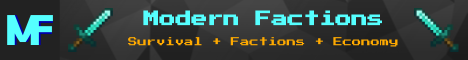 Modern Factions minecraft server banner