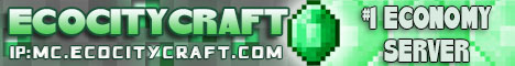 EcoCityCraft Economy minecraft server banner