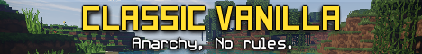 Classic Vanilla minecraft server banner