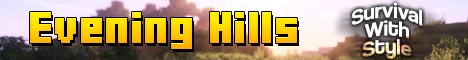 Evening Hills SMP minecraft server banner