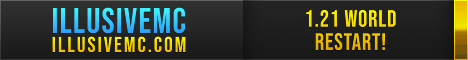IIllusiveMC Survival minecraft server banner