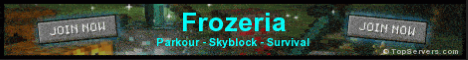 Frozeria minecraft server banner