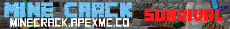 Mine Crack World minecraft server banner