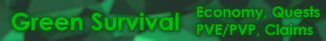 Green Survival minecraft server banner
