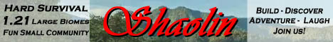 Shaolin minecraft server banner