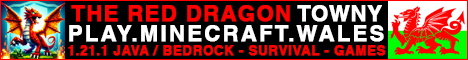 The Red Dragon (Welsh/Wales) minecraft server banner