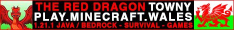 The Red Dragon (Welsh/Wales) minecraft server banner