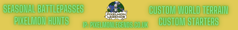 Pixelmon Legends - Currently in Alpha minecraft server banner