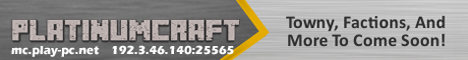 PlatinumCraft minecraft server banner
