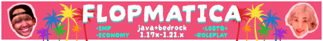 Flopmatica minecraft server banner