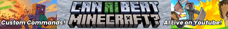 Can AI beat Minecraft? minecraft server banner
