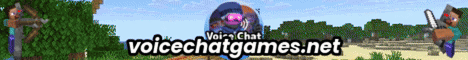 Voice Chat Games on Java / Bedrock minecraft server banner