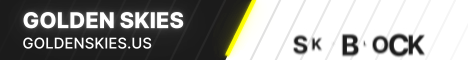 Golden Skies Skyblock minecraft server banner