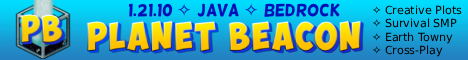 Planet Beacon minecraft server banner
