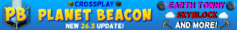 Planet Beacon minecraft server banner