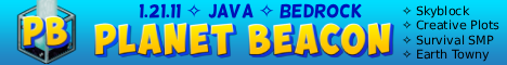 Planet Beacon minecraft server banner