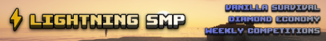 Lightning SMP minecraft server banner