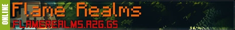 Flame Realms minecraft server banner