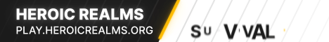 Heroic Realms minecraft server banner