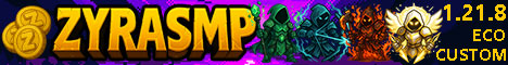 ZyraSMP minecraft server banner