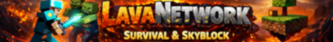 LavaNetwork Survival | Skyblock minecraft server banner