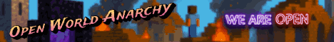 Open World Anarchy minecraft server banner