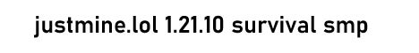 JustMine minecraft server banner