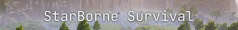StarBorne Survival minecraft server banner