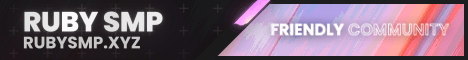 Ruby SMP minecraft server banner